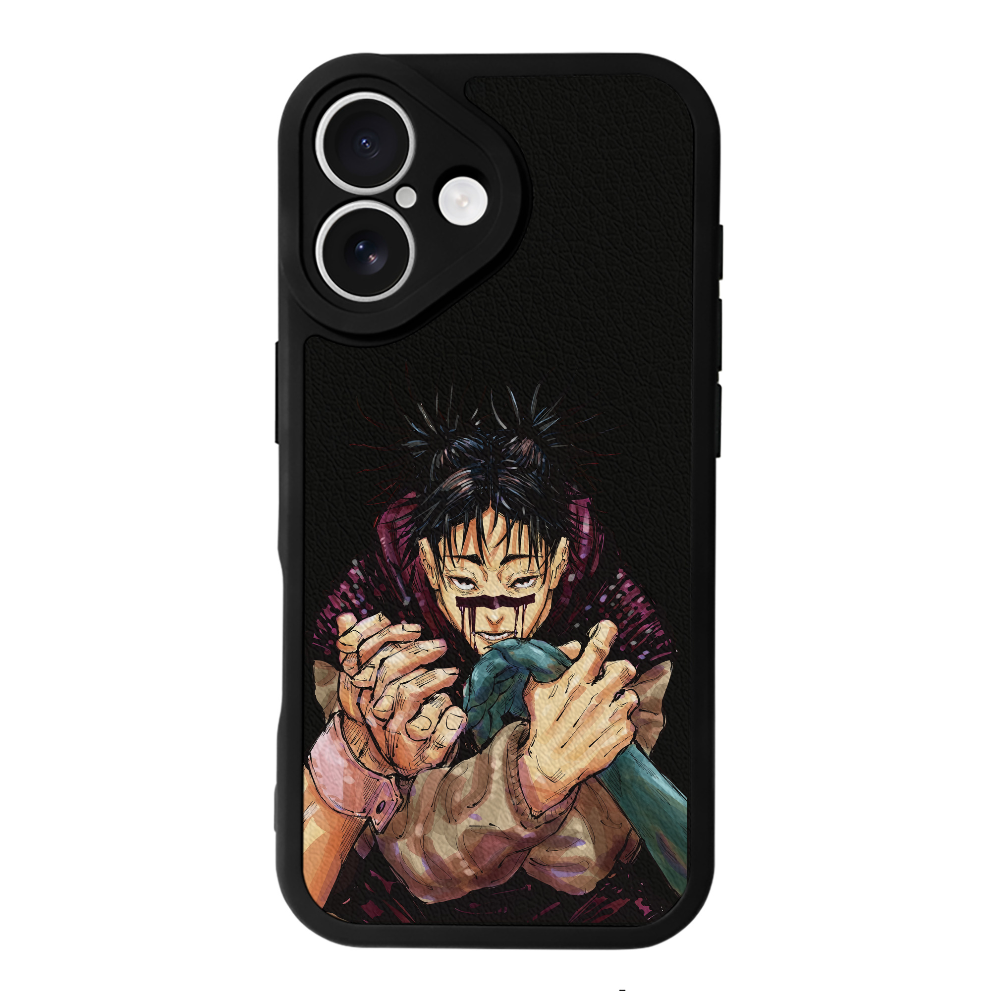 （画像用） 呪術廻戦 Jujutsu Kaisen 【iPhone 16シリーズ対応】シリコンスマホケース（レザー調） 材質：シリコン